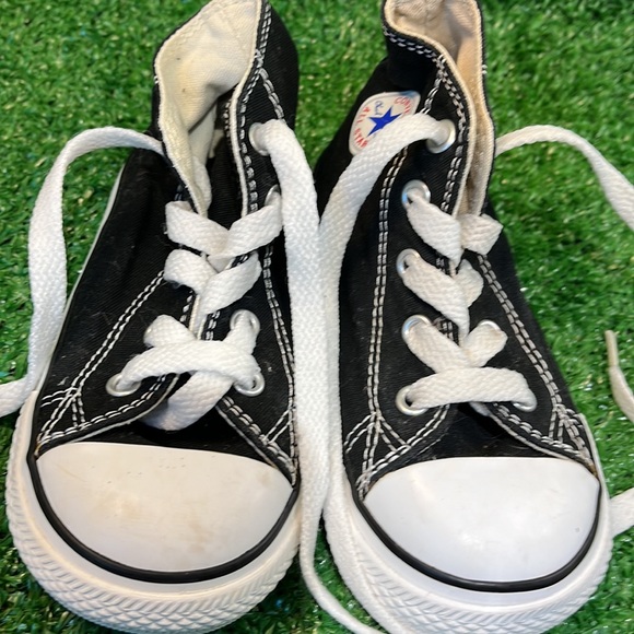 Converse, Infant, Unisex, Size 7 Black High-Top, Lace up - Picture 3 of 7